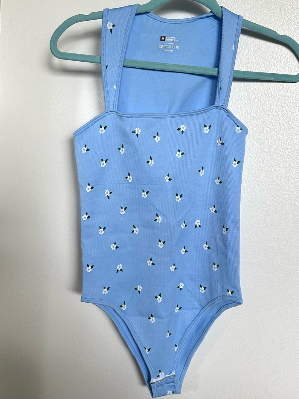 Tianfuc Blue Floral Bodysuit - TikTok viral top